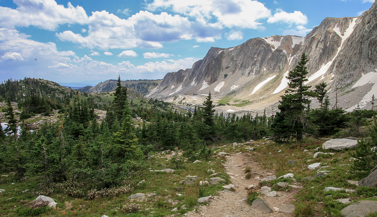 hiking at lake marie medicine bow peak